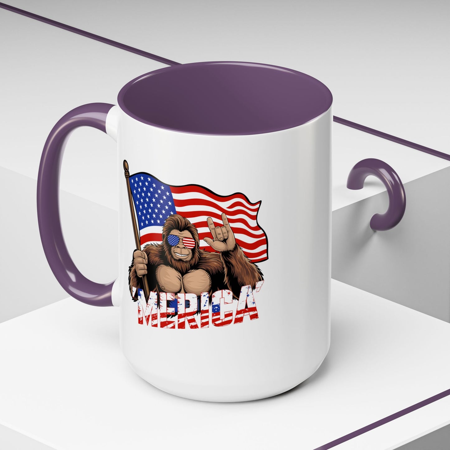 4th of July Mug - Bigfoot USA Flag