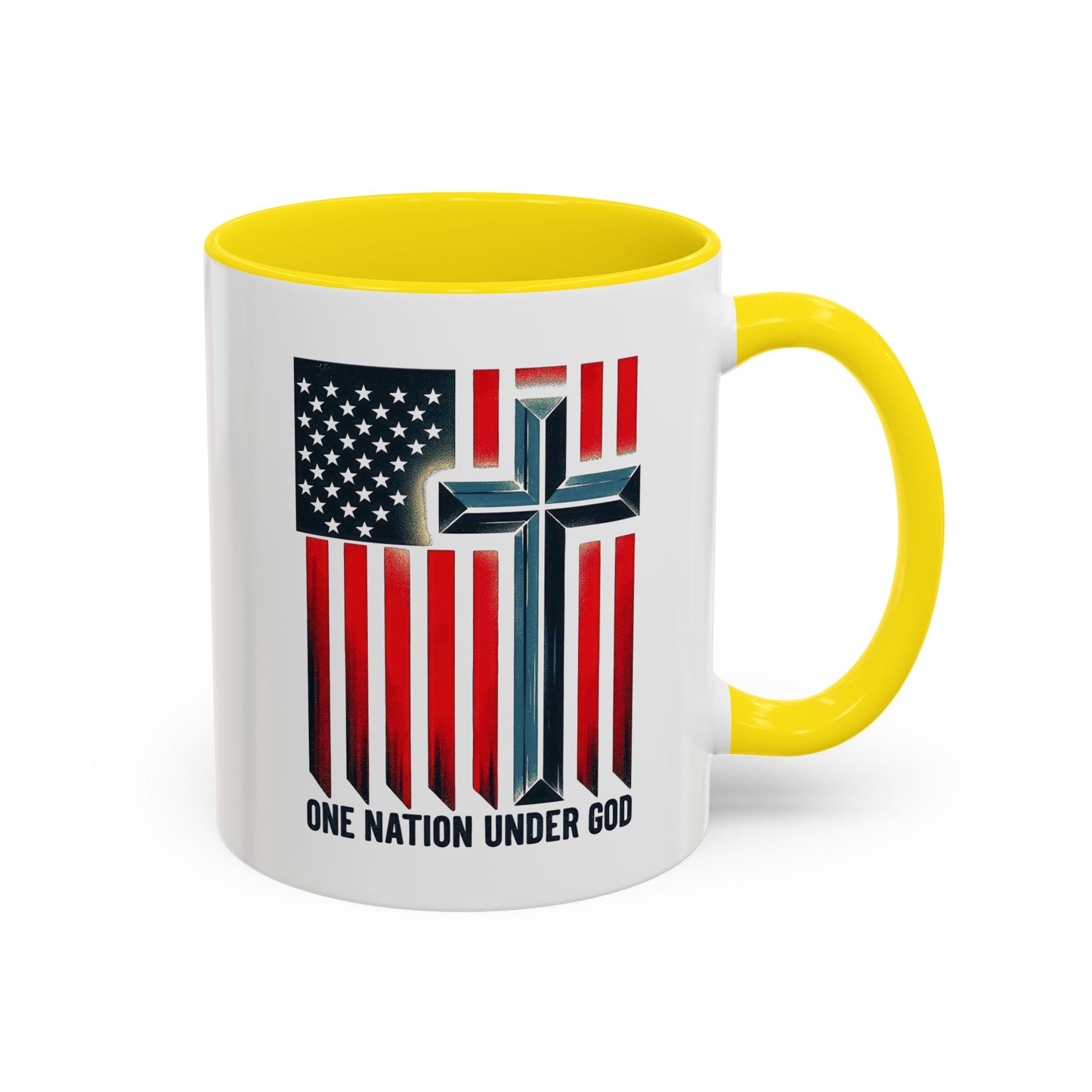 Religious Mug - One Nation Flag Cross