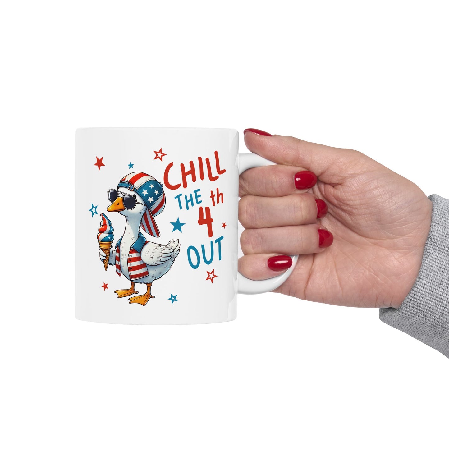 4th of July Mug - Chill the 4th Out Goose