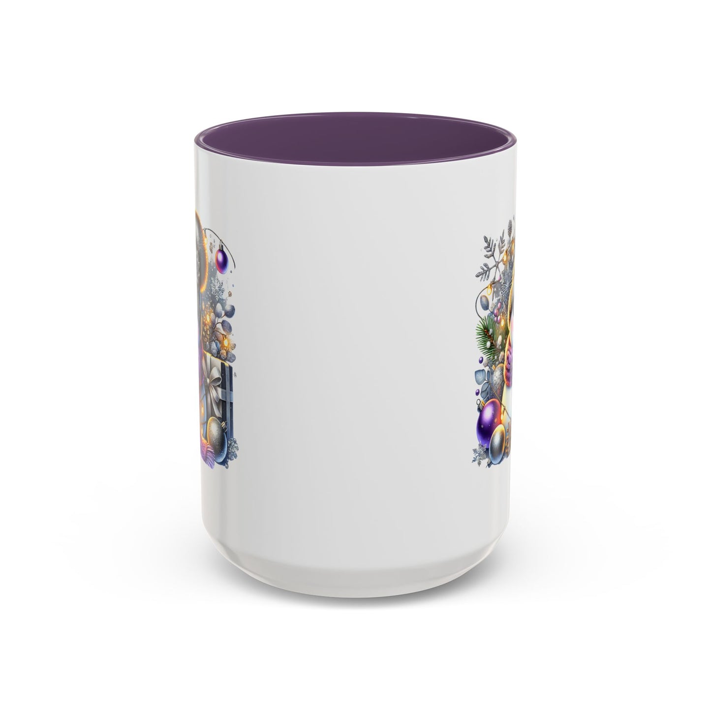 Christmas Mug - Purple and Silver Snowman