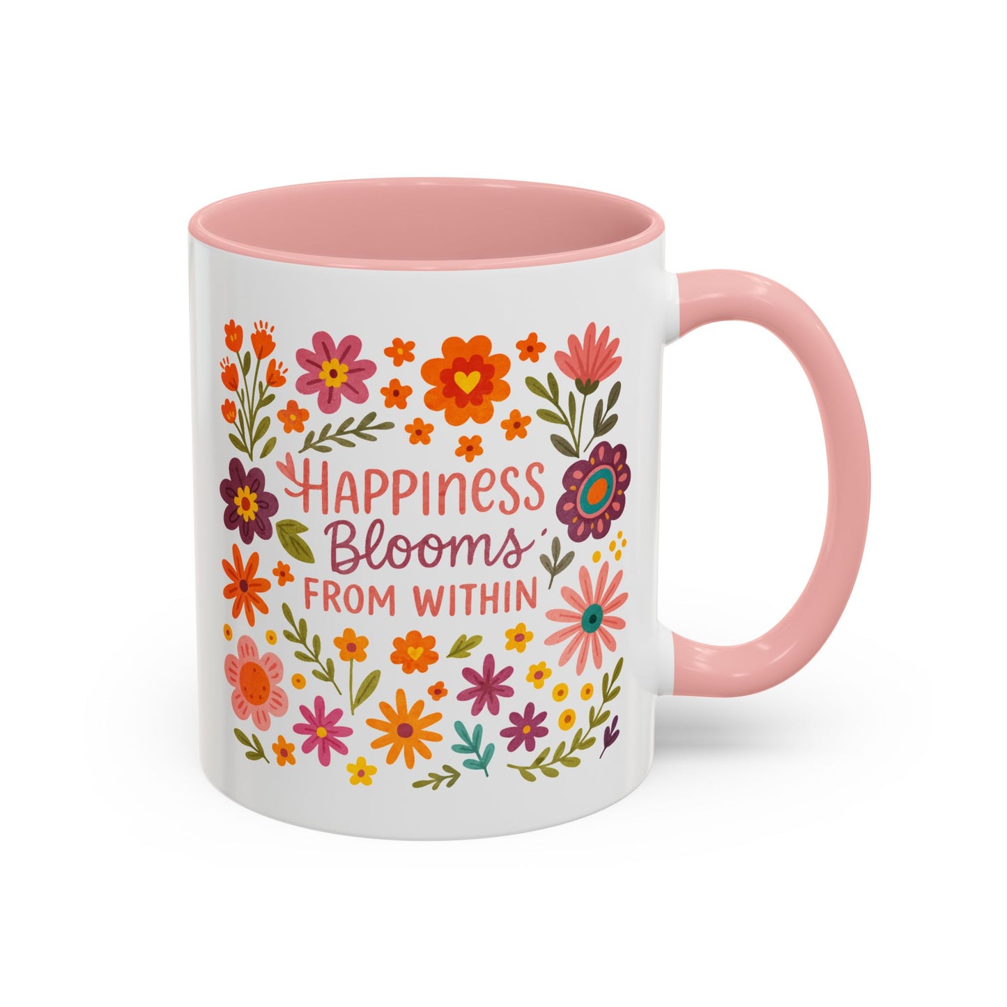 Motivation Mug - Happiness Blooms From Within