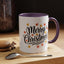 Christmas Mug - Merry Christmas Black Text Fall Leaves