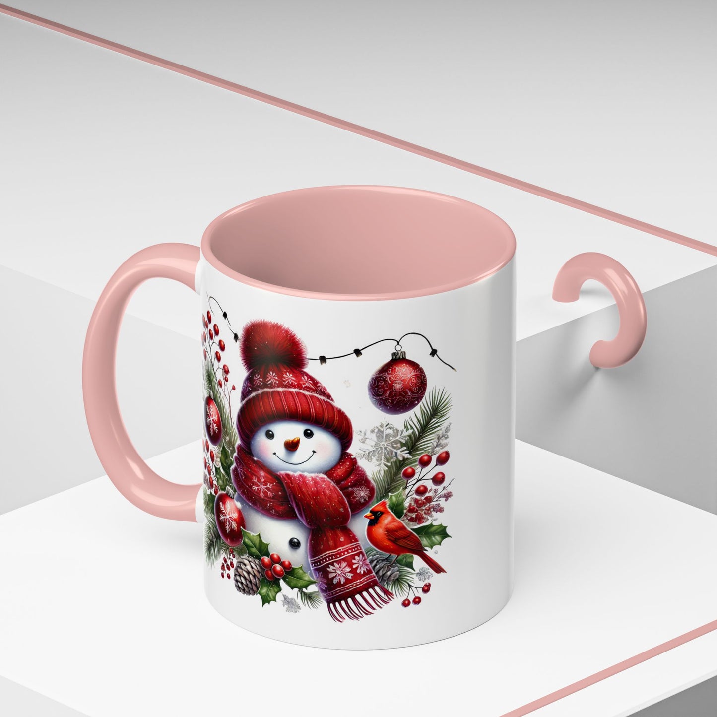 Christmas Mug - Burgundy Snowman