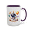 Birthday Mug - Happy Birthday Astronaut, Cake & Balloon