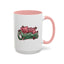 Christmas Mug - Merry Christmas Red & Green Text Mistletoe