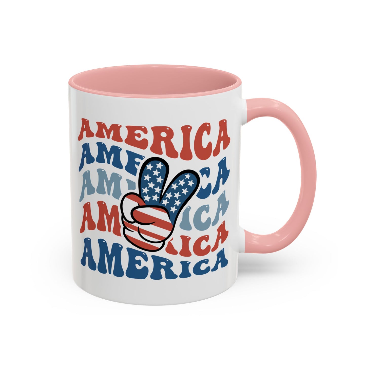 4th of July Mug - America peace Sign