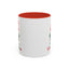 Christmas Mug - Merry Christmas Green & Red Text Gnome Candy Cane
