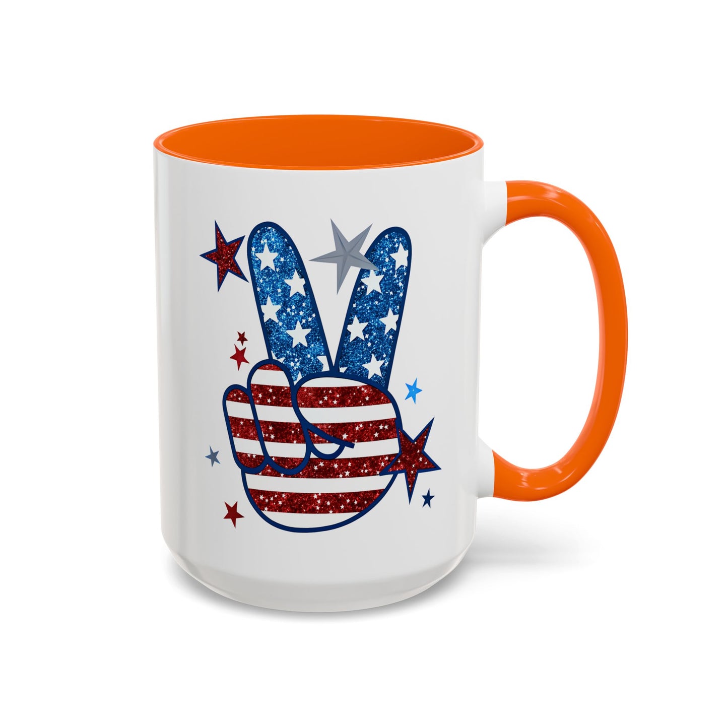 4th of July Mug - America Peace Sign