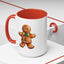 Christmas Mug - Gingerbread Man Green Bow