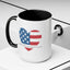 4th of July Mug - God Bless America Flag Heart