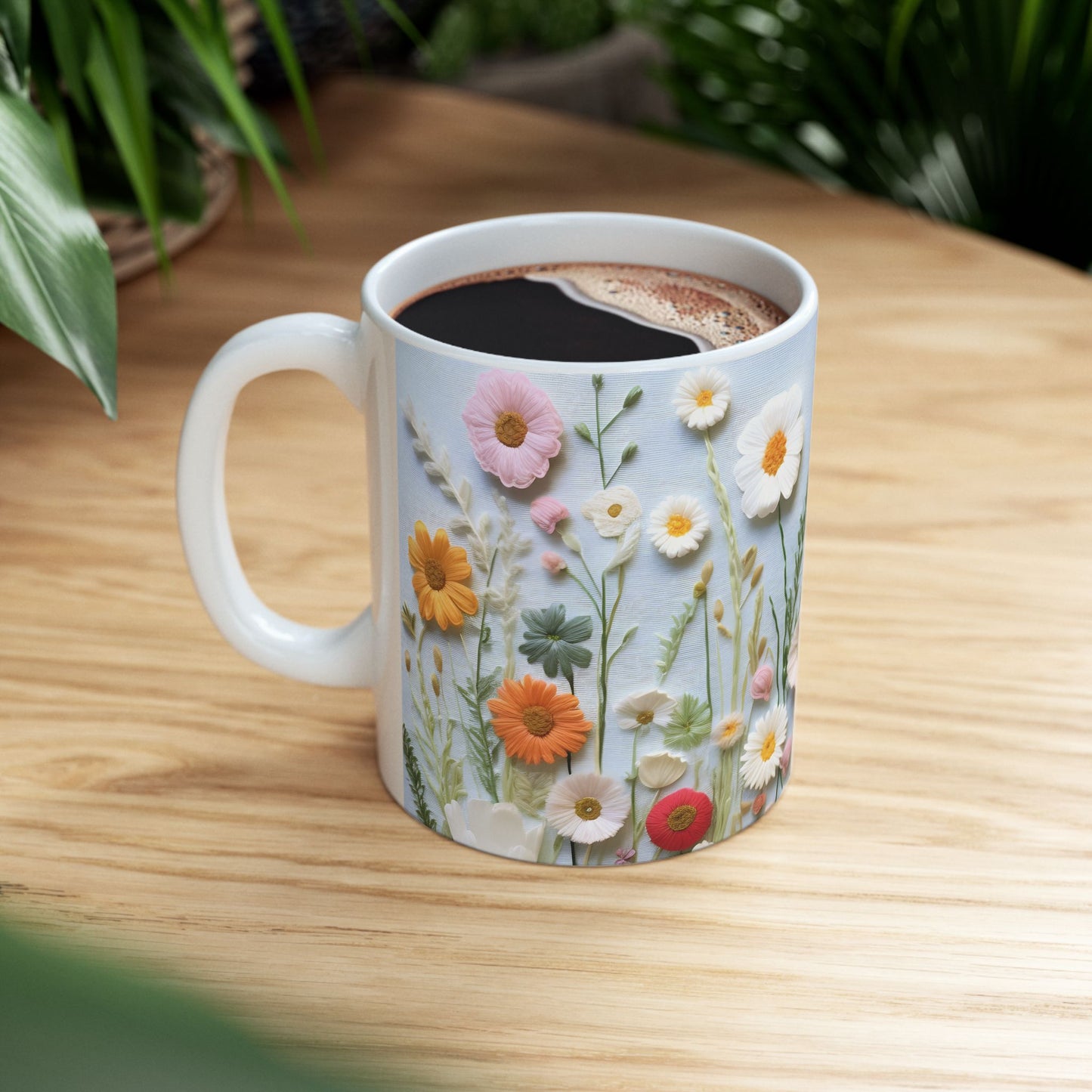 Artistic Mug - Felted Flowers 3