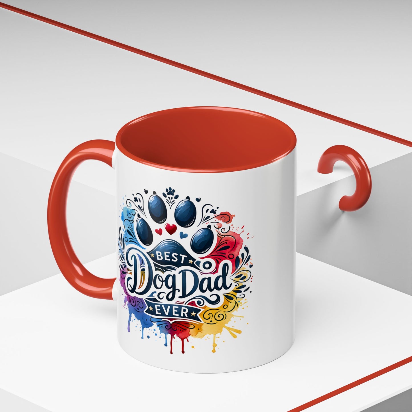 Animal Mug - Best Dog Dad Ever Paw