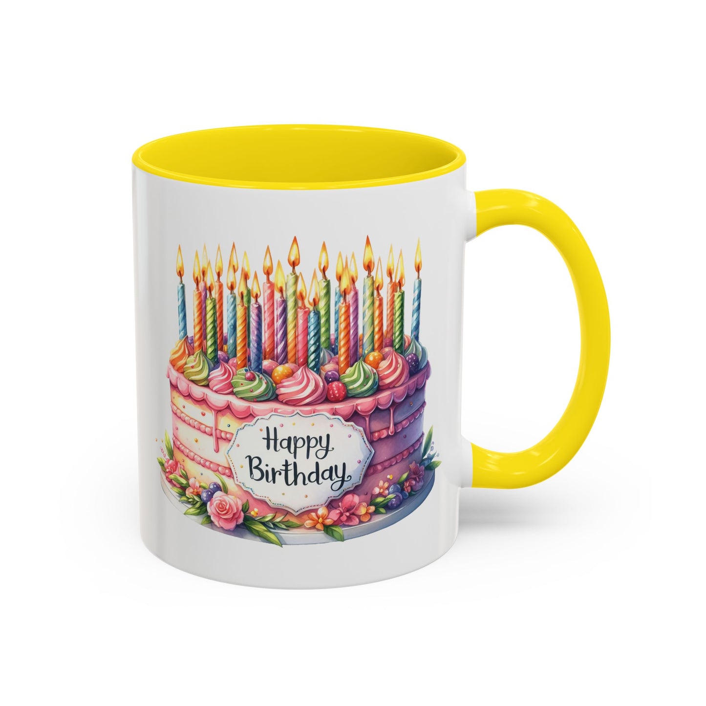 Birthday Mug - Happy Birthday Large Cake With...