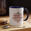 Christmas Mug - Merry Christmas Maroon Text Tree Star