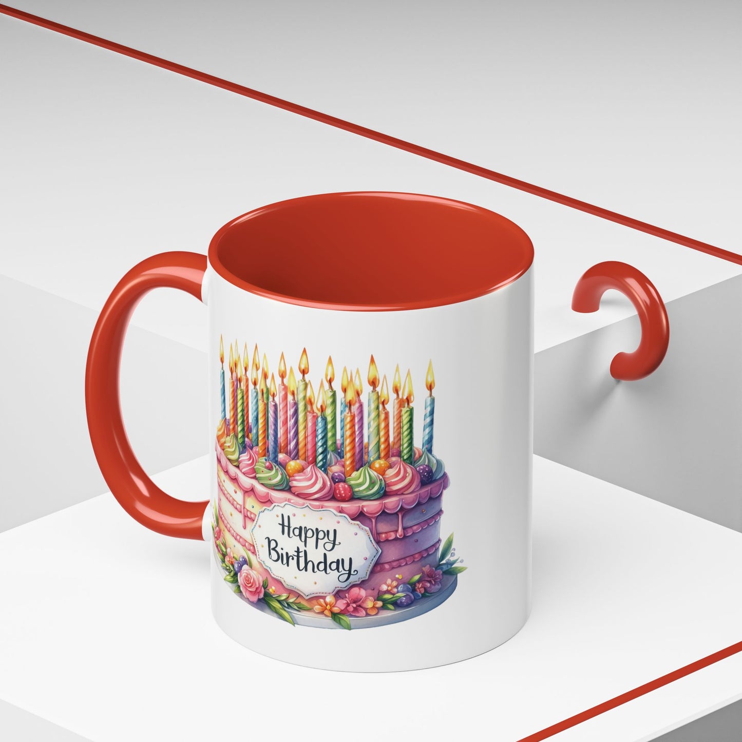 Birthday Mug - Happy Birthday Large Cake With...