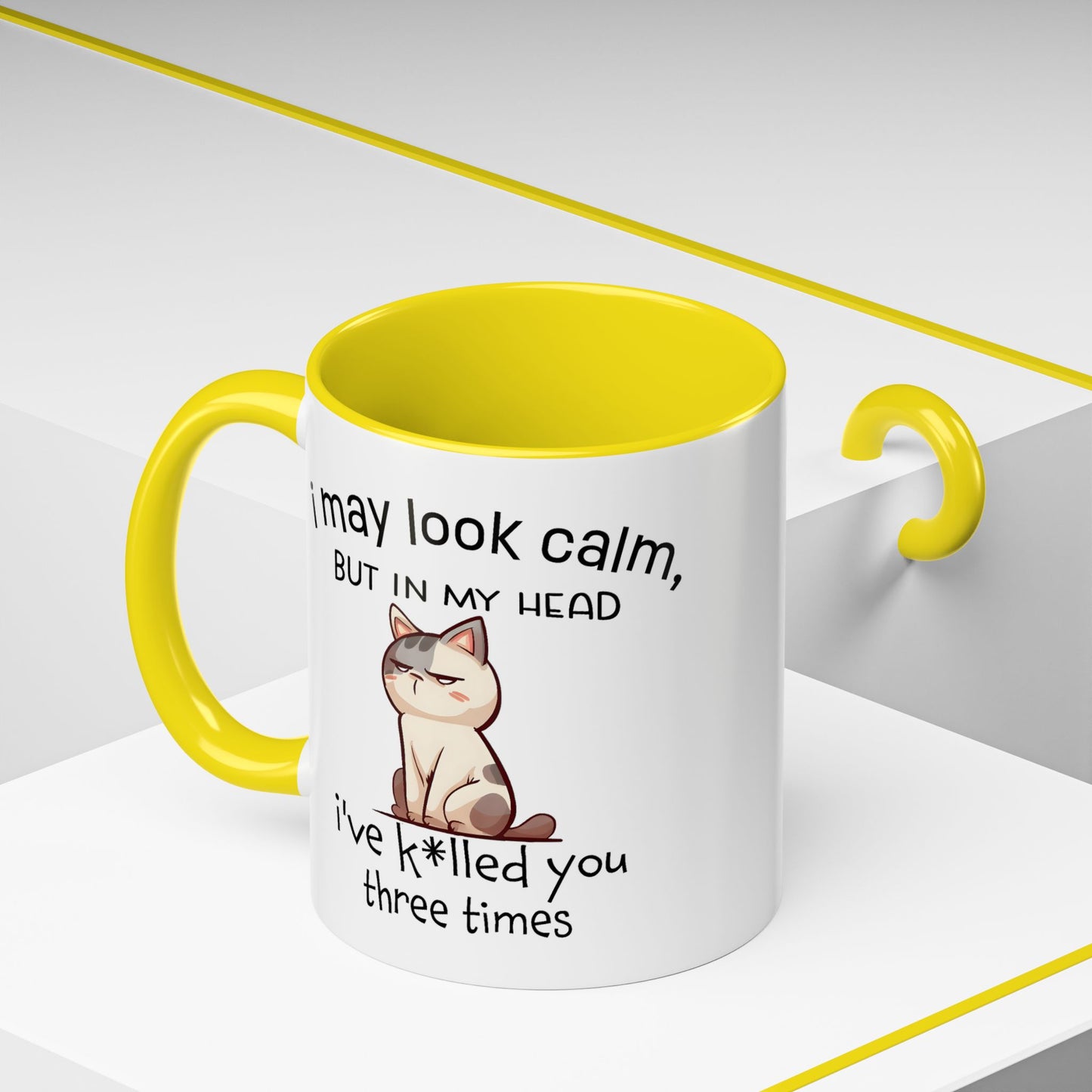 Adult Mug - I May Look Calm Cat