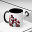 Christmas Mug - Burgundy Snowman Family