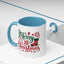 Christmas Mug - Merry Christmas Green & Red Text Star Candy Cane Stocking Snowflake