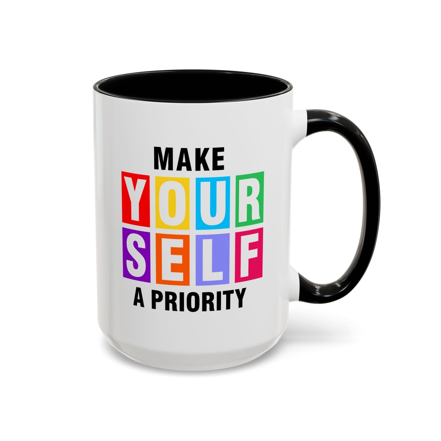 Wellness Mug - Make Yourself a Priority Colored Blocks