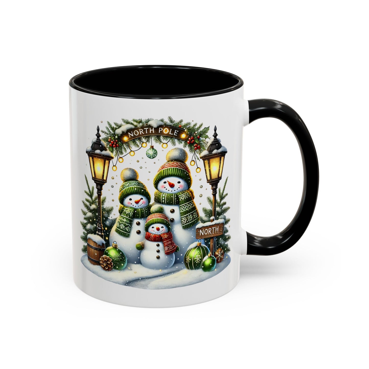 Christmas Mug - Green Snowman Family