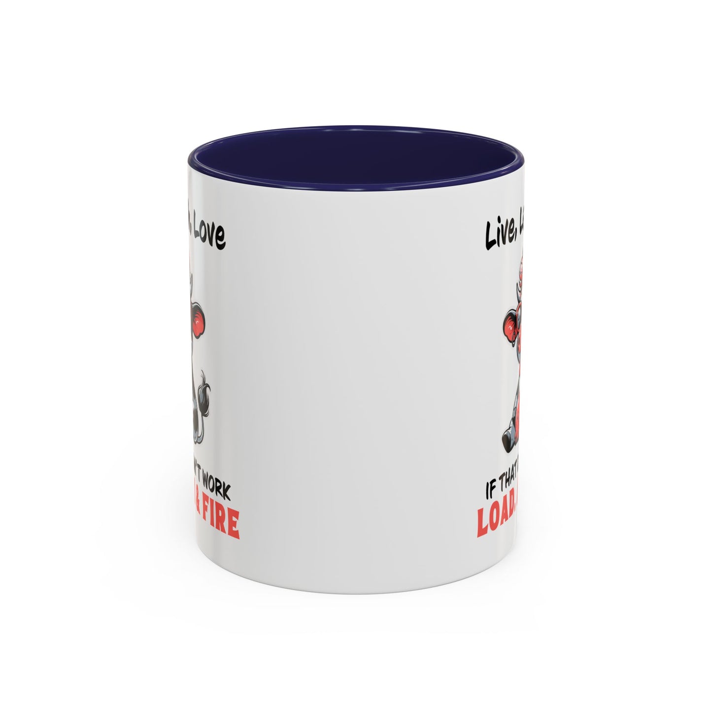 Humor Mug - Live Laugh Love Cow