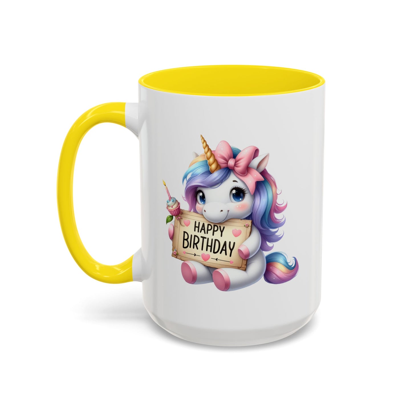 Birthday Mug - Girl Unicorn Happy Birthday Sign