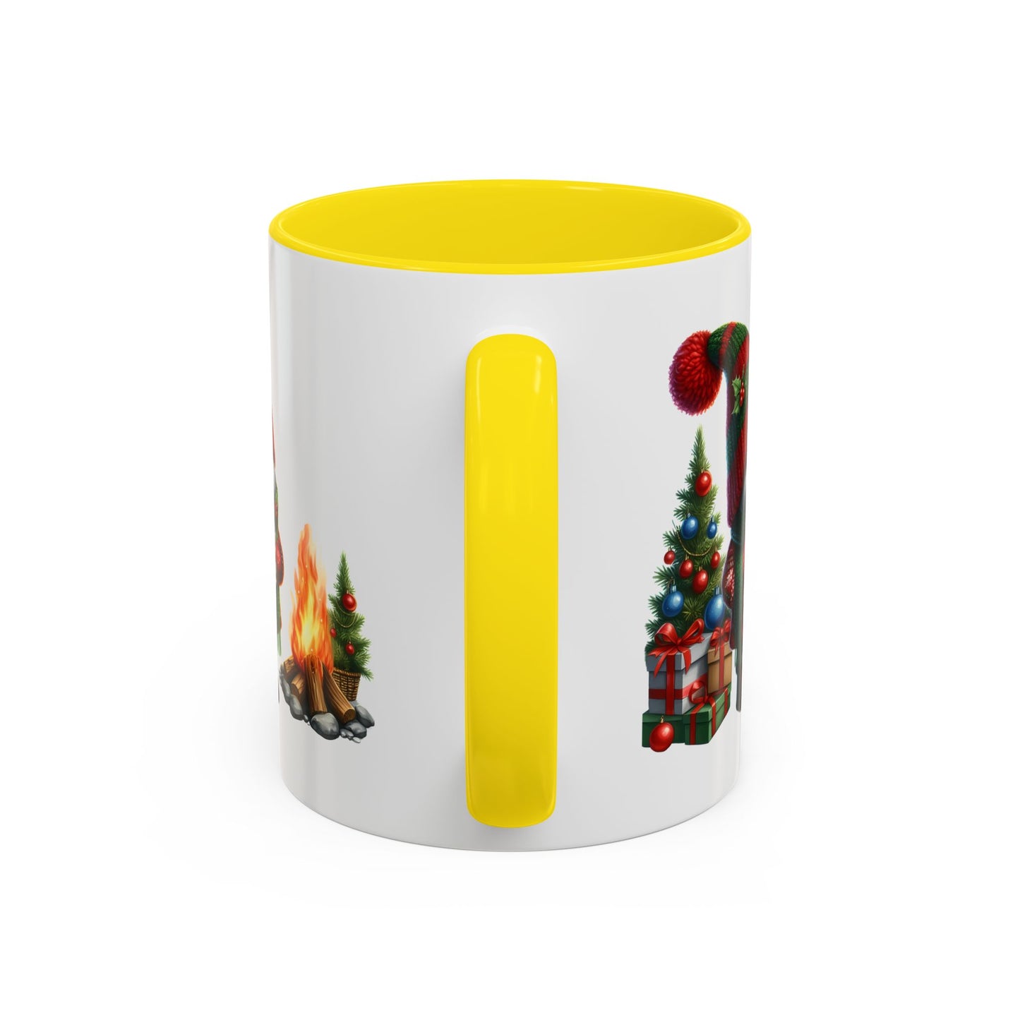 Christmas Mug - Gnome Presents and Fire