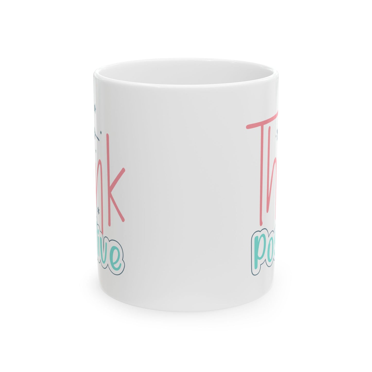 Motivation Mug - Think Positive Colorful