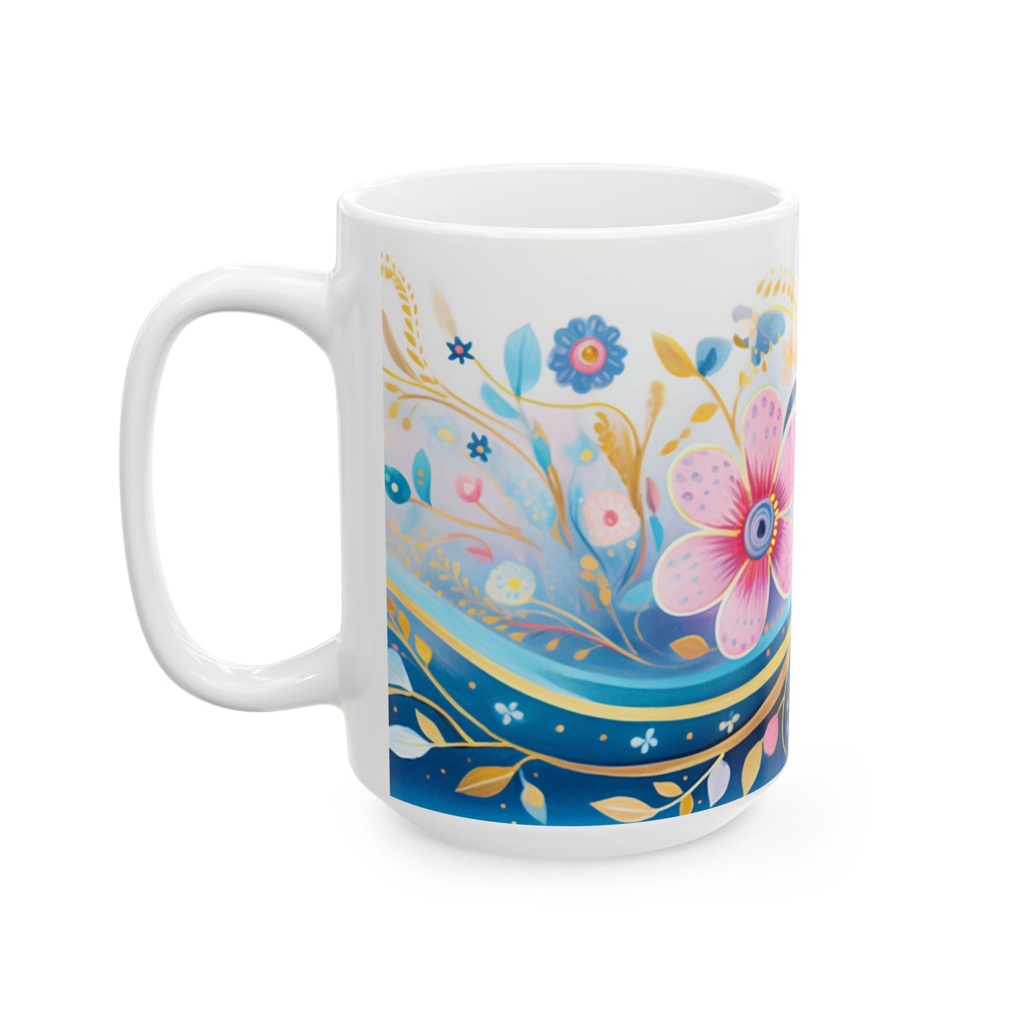 Artistic Mug - Flowing Flowers