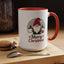 Christmas Mug - Merry Christmas Green & Red Text Gnome Present Trees