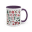 Christmas Mug - Merry Christmas Red White & Green Text Collage