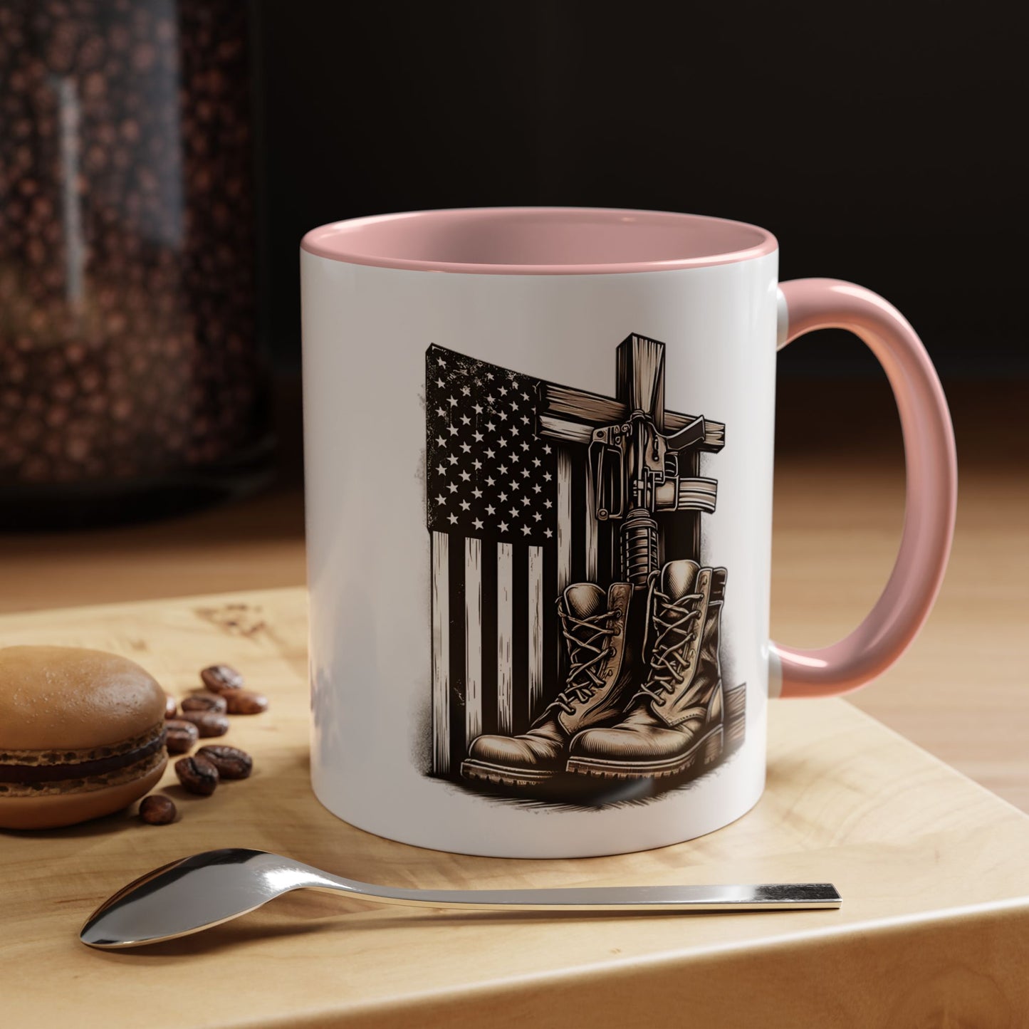 4th of July Mug - Fallen Soldier Boots Flag