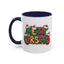Christmas Mug - Merry Christmas Green Yellow & Red Text Hats