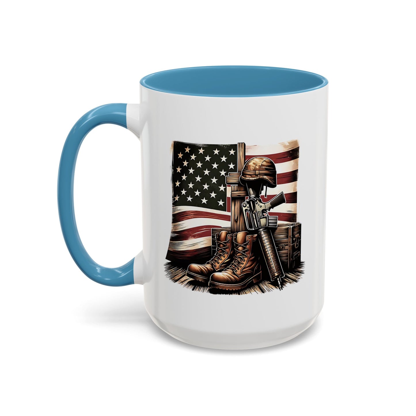 4th of July Mug - Fallen Soldier Boots Flag 3