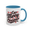 Christmas Mug - Merry Christmas Black Red & White Baseball Text