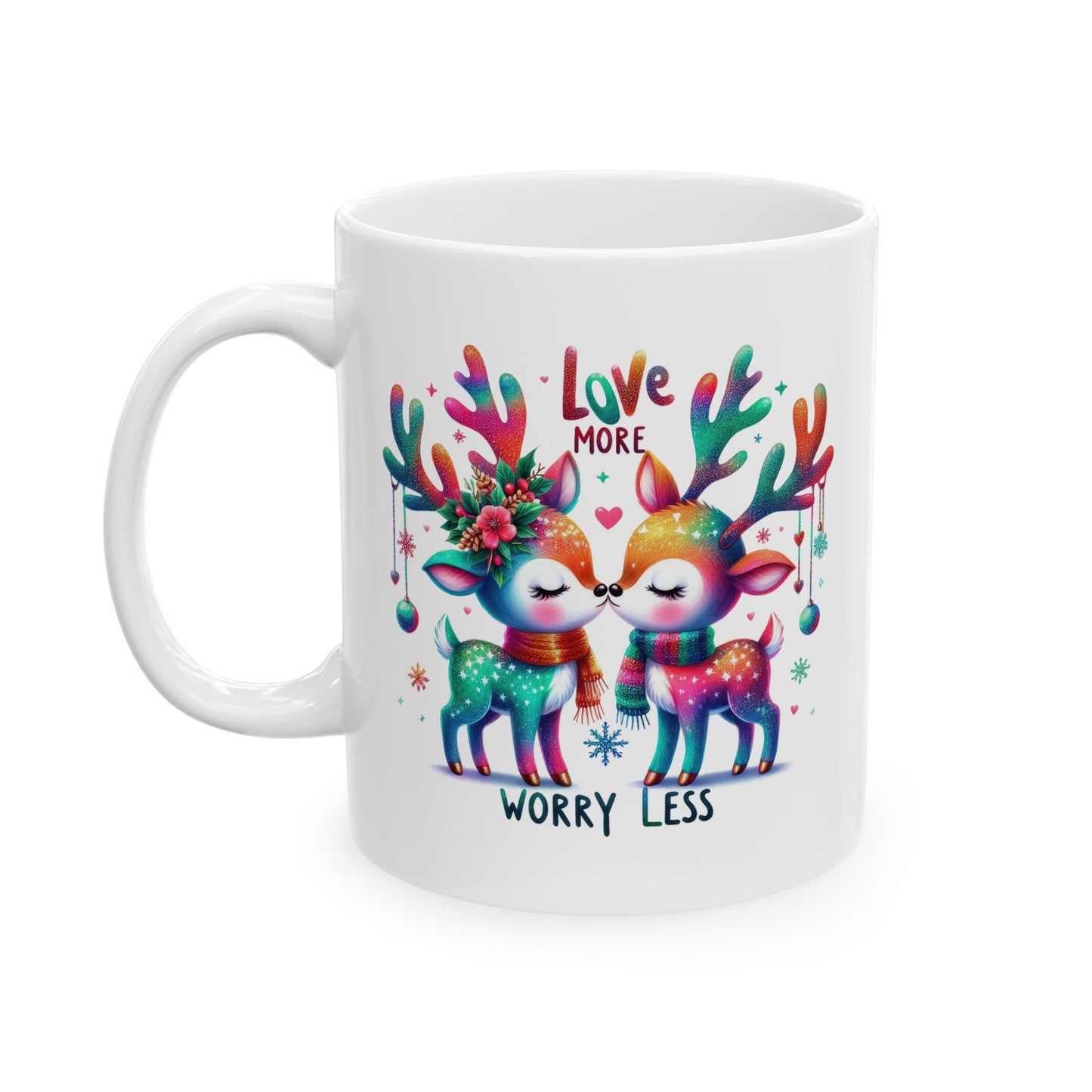 Christmas Mug - Love More Worry Less