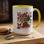 Christmas Mug - Happy Holidays Red Text Reindeer Santa Snowman Presents