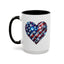 4th of July Mug - USA Sparkle Heart
