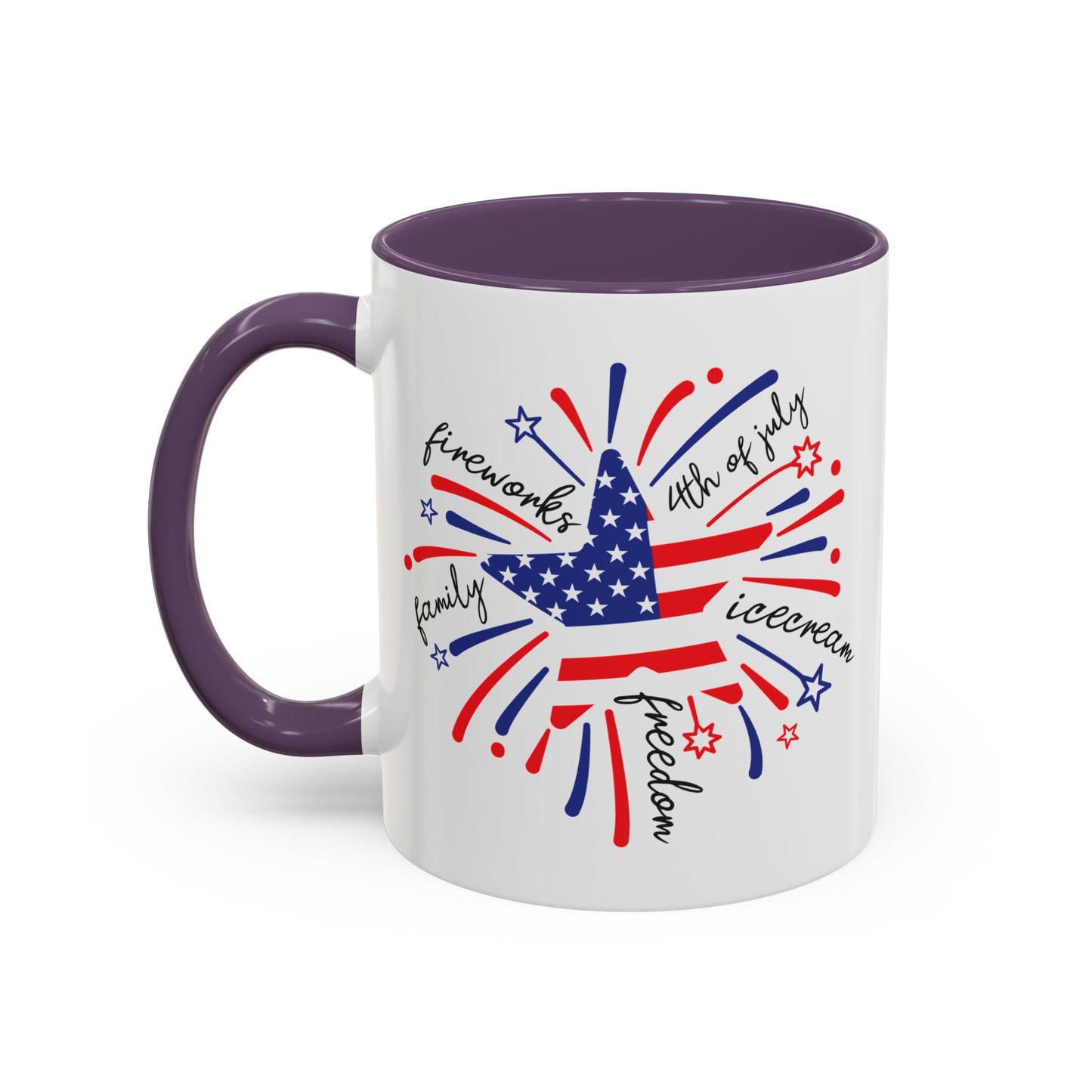 4th of July Mug - Star Flag Fireworks