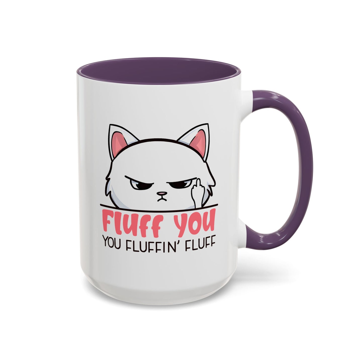 Adult Mug - Fluff You White Cat
