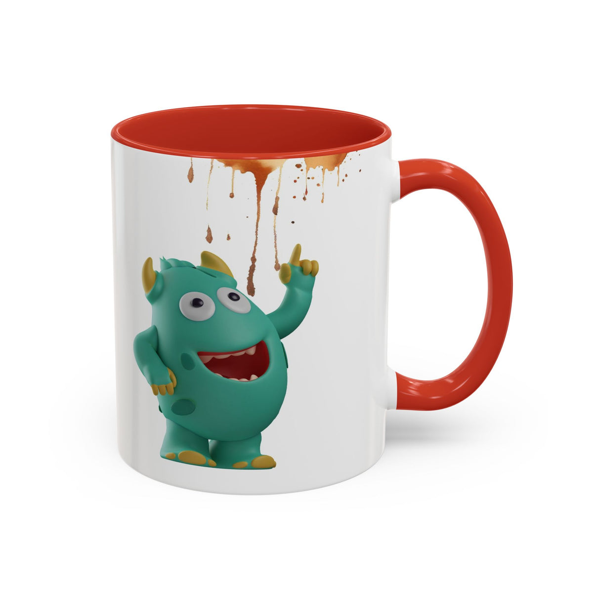 Humor Mug - Monster Drinks Coffee Spill