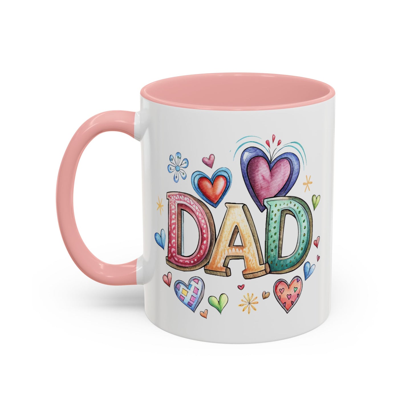 Father's Day Mug - Dad Hearts