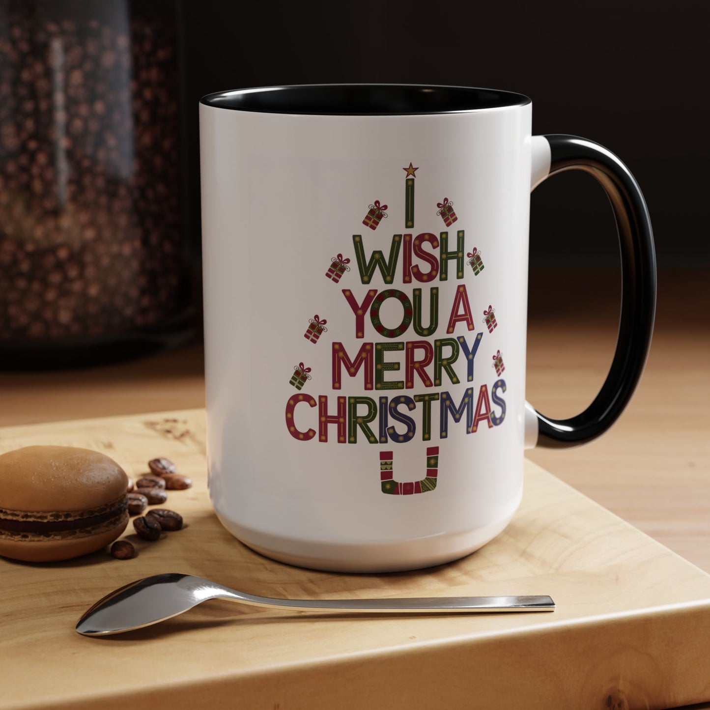 Christmas Mug - I Wish You a Merry Christmas Present Treee