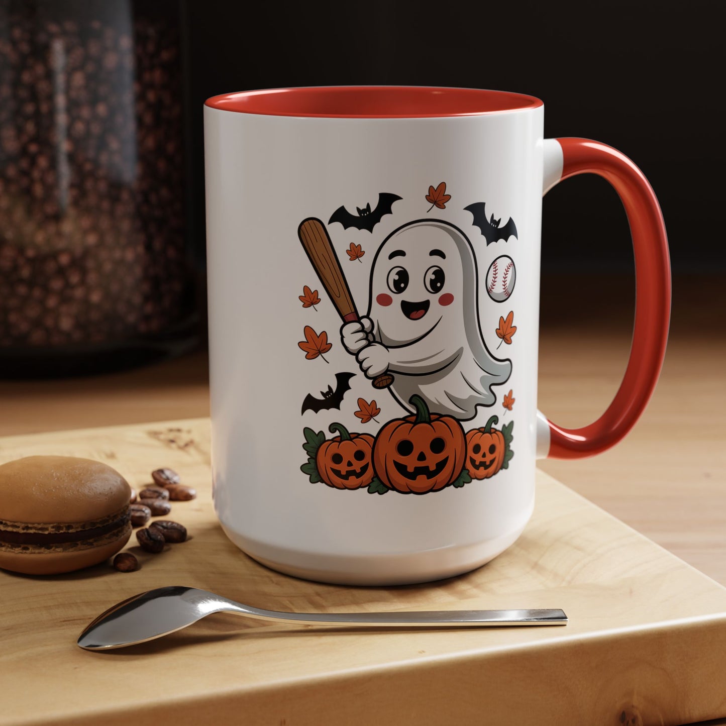 Halloween Mug - Ghost With Baseball Bat