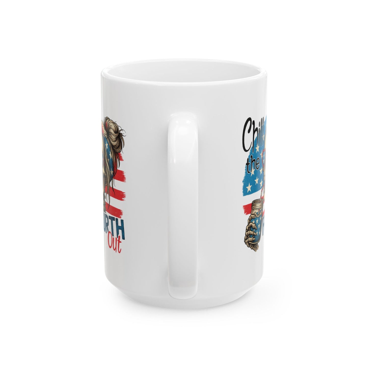 4th of July Mug - Chill the Fourth Out Skeleton
