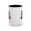 Christmas Mug - Merry Christmas Red Yellow & Blue Text Red Hats