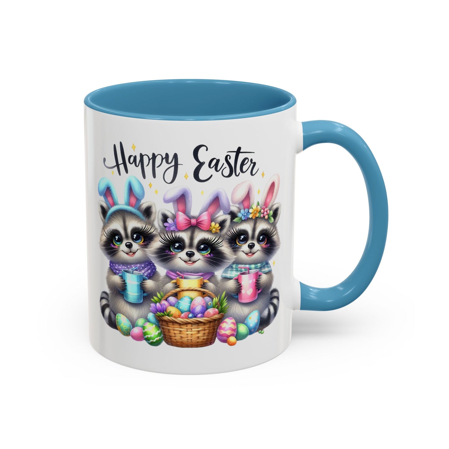 Easter Mug - Happy Easter Racoons