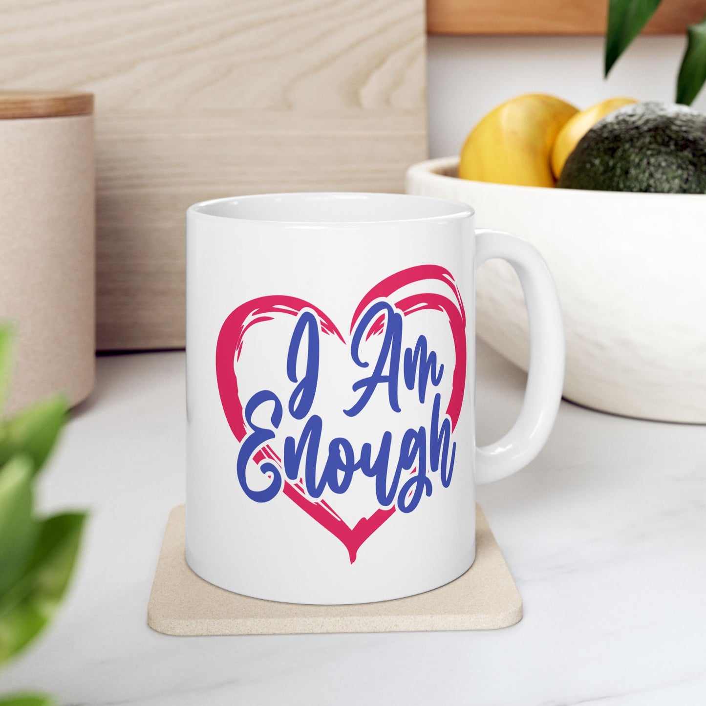 Wellness Mug - I Am Enough Heart