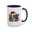 Christmas Mug - Merry Christmas Red Green & White Graffiti Hat