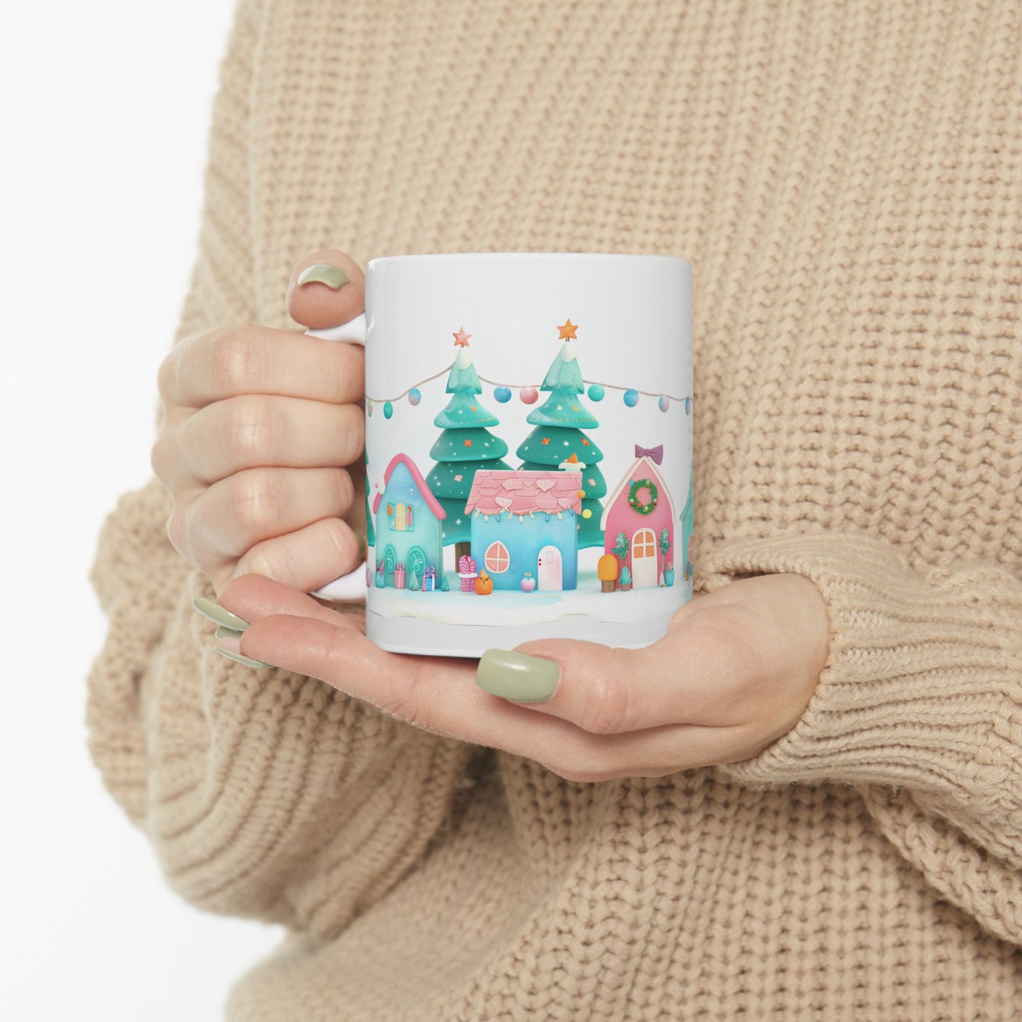 Christmas Mug - Candy Coated Houses Wrap